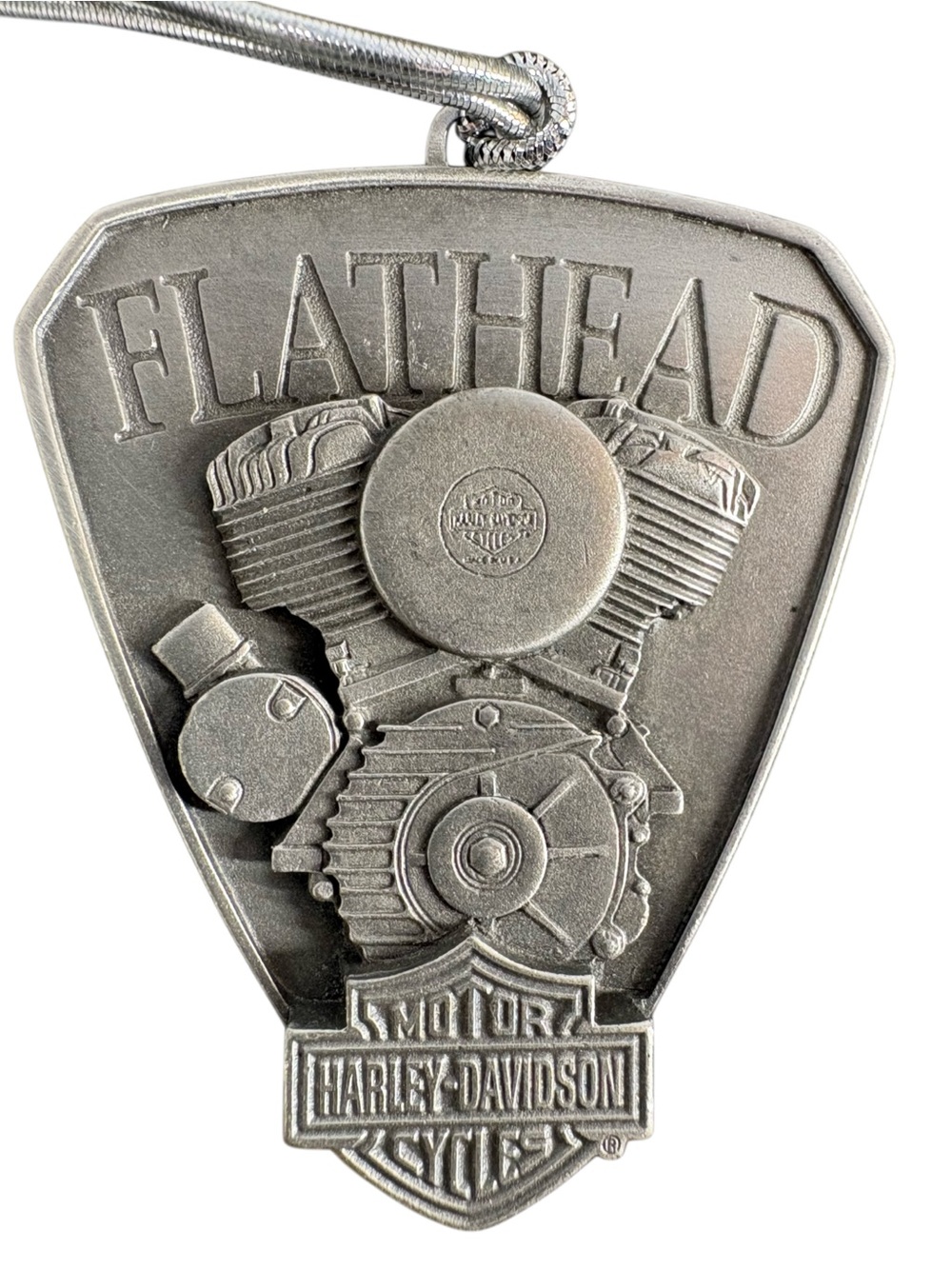 Harley-Davidson Pewter Engine Christmas Ornament Lot of 4 Vintage.